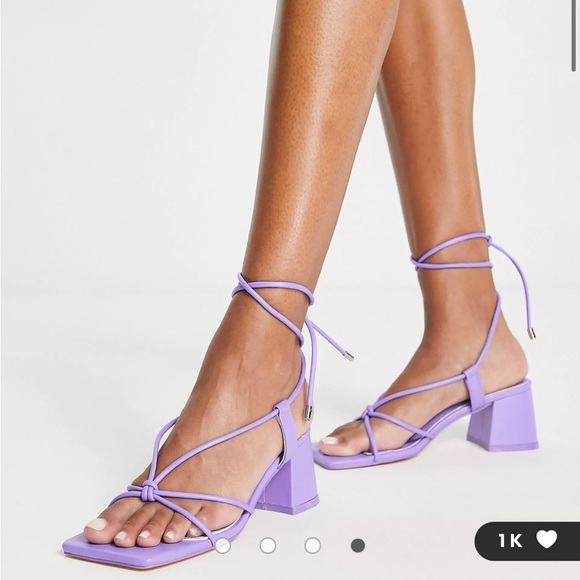 Wide fit PURPLE ASOS heels. - Picture 1 of 5
